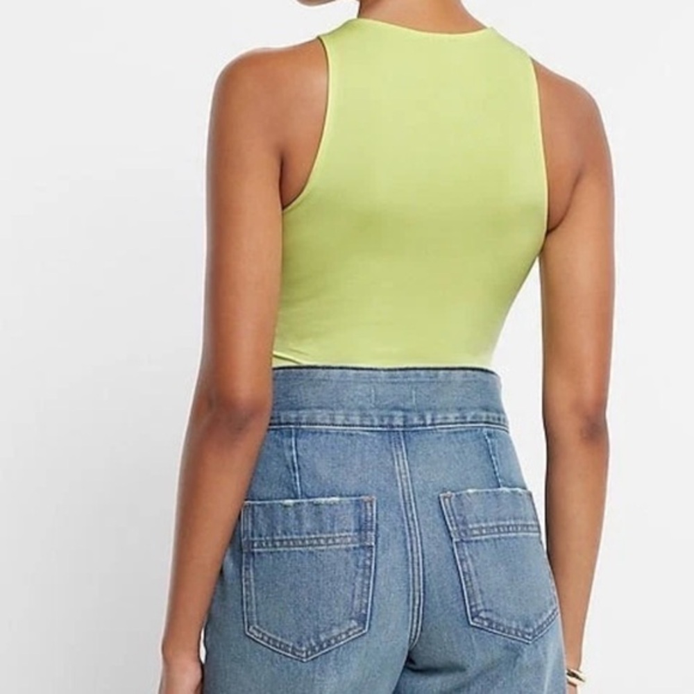Express Body Contour Thong Bodysuit Lime Green Women's Size‎ Medium - Picture 2 of 10